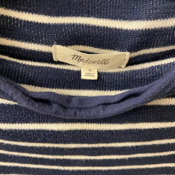 Madewell navy striped mock neck sweater - Picture 4 of 5